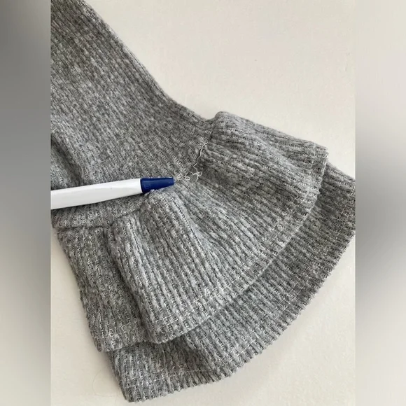 Eye Candy | Women’s Ribbed Bell Sleeve Blouse - Picture 7 of 7